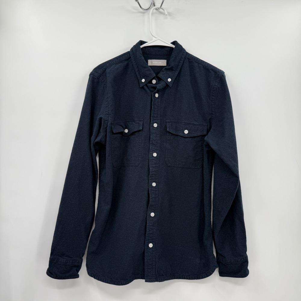 Everlane Brushed Flannel Shirt Mens M
Navy Button Down Long Sleeve